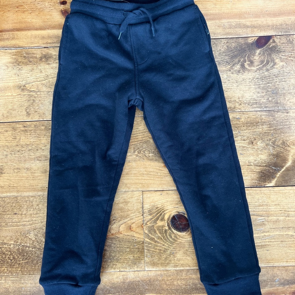 Eddie Bauer Boys Camp Fleece Sherpa lined sweat pants size 5/6 NWT black